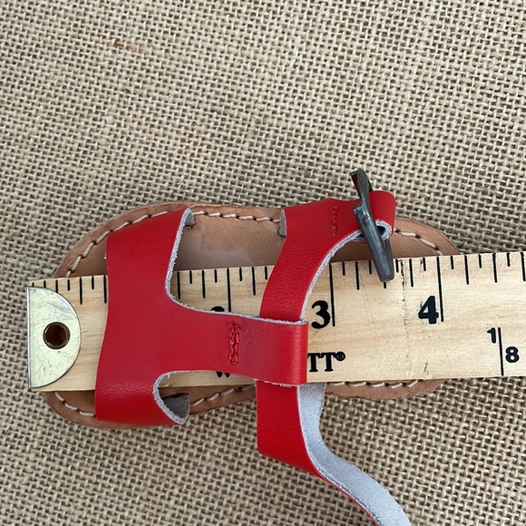 Freshly Picked cherry red lMalibu leather sandals - excellent - Picture 9 of 10